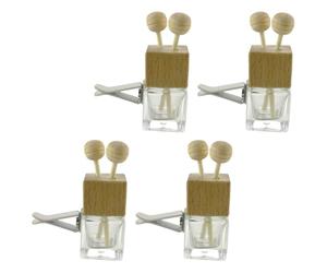 Operitacx Essential Oil Car Diffuser Bottles 8Ml 4Pcs Glass with Secure Seal for Vehicle Air Vent Aroma Decoration