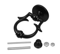 Operitacx European Style Door Knocker Matte Black Front Door Gate Knocker Part for Home Decoration Secure Installation with Melodious Knock Classic Elegant Design