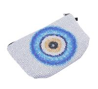 Operitacx Evil Eye Cosmetic Bag Travel Makeup Bag Large Capacity Sturdy Practical Polyester Toiletry Organizer for Women Outdoor Activities