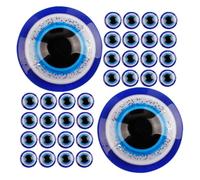 Operitacx Eye Patches Resin with Easy-to-Attach Adhesive Backing 100pcs Blue Evil Eye Charm Flat Back Half Round for DIY Scrapbooking Crafts and Party Decorations