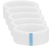 Operitacx Eyelash Tape Easy to Tear for Lash Extensions White 5 Rolls Non-woven Fabric Adhesive Strips 1.2cm Wide, 4.3 Meters Per Roll, Breathable and Lash Shaping for Makeup Artists