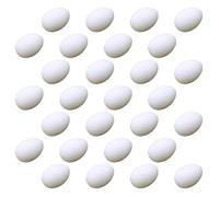 Operitacx Fake Pigeon Eggs Easy to Store Design Plastic Reusable 28pcs White for Incubation for Hatching Induced Bird Breeding and DIY Decorative Use