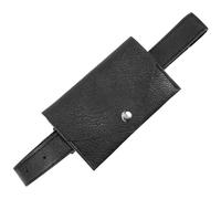 Operitacx Fanny Pack Small Waist Bag in Black Artificial Leather, Comfortable and Stylish with Meticulous Craftsmanship, for Running and Sports