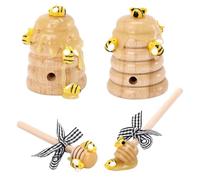 Operitacx Festival Beehive Ornament Wood Beehive Decor Unique Design Brown Cloth Material Adds Warm Comfortable Vibe Visually Appealing for Halloween Events and Celebrations