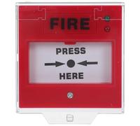 Operitacx Fire Alarm Emergency Button Manual Reset with Protective Cover Dual Indicator Lights Fire Alarm Pull Station for Home and Office Safety Accessory