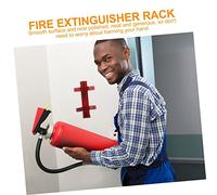 Operitacx Fire Extinguisher Bracket Wall Mount Heavy Duty Iron Rack Hanger with Corrosion Resistant Red Coating Thickened Fire Extinguisher Holder for Secure Wall Hanging Installation
