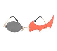 Operitacx Fire Flame Glasses Black Polygonal Flame Sunglasses PC and Metal Frame, Fashionable and Unique Irregular Polygonal Shape, Anti-glare and Eye Protection for Outdoor and Casual Wear