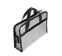 Operitacx Fireproof Business Briefcase Bag with Locks Lightweight Fiberglass Document Organizer for Travel Office and Meetings Portable Handheld Fire Resistant Seal Bag for Secure Document