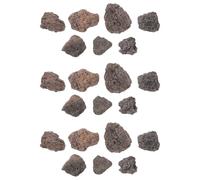 Operitacx Fish Tank Volcanic Stone, Black Volcanic Rock, 1.1kg, Decorative, for Bird Bath and Garden Decoration