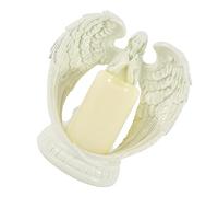 Operitacx Flameless Electric Angel Statue Decor Resin Candle Lamp Battery Powered Safe LED Light Elegant Nordic Style Desktop Ornament for Living Room and Home Decoration