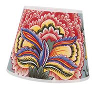 Operitacx Floral Fabric Lampshade Heat Resistant Modern Lamp Cover for Table and Hanging Lights Decorative Flower Pattern for Bedroom Living Room