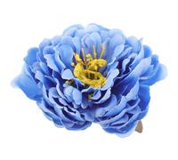 Operitacx Flower Girl Hair Clip Flower Clips 5.89x5.50x1.77in High Simulation Adds Sparkle Elegant Blue Bridal Headwear Party Accessory Cloth Metal