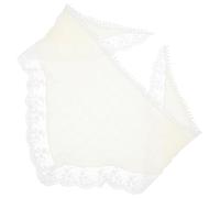 Operitacx Flower Head Bandana Triangle Hair Scarf 34.58x12.38x0.08in Soft Comfortable Lace Fabric Feminine Charm Women Stylish Accessory Daily Wear