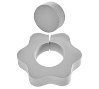 Operitacx Flower-Shaped Absorbent Sponge for Kitchen Faucet and Mirror Cleaning, Grey Water-Absorbing Scrubber for Bathroom and Sink, 1pcs