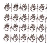 Operitacx Flower Shaped Alloy Ot Buckle for DIY Jewelry Making Electroplated Necklace Bracelet Clasps Lightweight Craft Buckles in Vintage Silver for Women Accessories