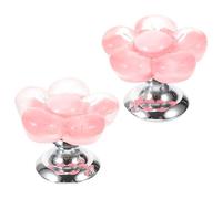 Operitacx Flower Shaped Toilet Flush Button 2Pcs Easy to Use Resin Push Buttons for Bathroom Toilet Tank Decorative Design