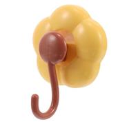 Operitacx Flower Suction Cup Hook Reusable Cartoon Flower Wall Hanger Abs+TPU Yellow Washable No-Drill for Glass Doors and Windows, Living Room and Kitchen