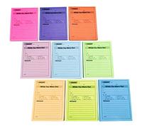 Operitacx Fluorescent Paper Colors Portable Message Pads for Home and Office Use Memo Stickers Strong Adhesive for Students Note Stickers and Daily Reminders