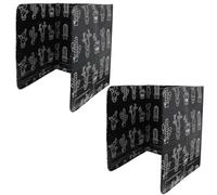 Operitacx Foldable Kitchen Baffle 2 Pack Aluminium Foil Oil Splash Guard Gas Cooker Heat Insulation Plate for Hob and Stove Use