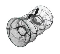 Operitacx Folded Fishing Traps Portable Springloaded Mechanism round Fiber Lobster Fish Trap for Fishing Trip