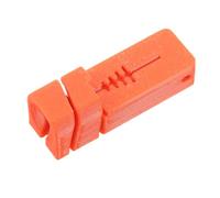 Operitacx Four Slot Magnetic Fly Hook Threader for Fly Fishing, Lightweight Abs Material with Orange Colour, Compact Design Holds Small Hooks, for Tying Trips and Stream Tying