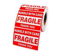Operitacx Fragile Label Stickers Self Adhesive Handle with Care Packing Warning Labels for Boxes Shipping Packaging
