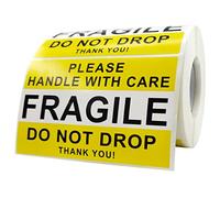 Operitacx Fragile Warning Stickers Caution Decal for Shipping Boxes Self-Adhesive Fragile Symbol Sticker for Cargo Transport and Moving Boxes