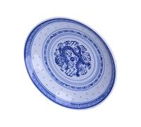 Operitacx Fruit Plate Sturdy Ceramic Material Ceramic Elegant Chinese Style with Blue Floral Dragon Pattern Artistic and Decorative Snack Tray Suitable for Parties and Birthdays for Home