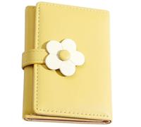 Operitacx Girl Purse Bank Cards Bag Simple Style Flower Pattern Korean Style Pu Leather Wallet with Classified Storage Keep Card Neat and Orderly Gifts for School Use