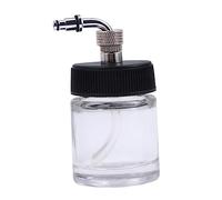 Operitacx Glass Airbrush Bottles with Cover Adaptor Refillable Paint Jars Compatible with Siphon Feed Airbrushes Like Master and Badger Professional Paint Cup Accessory for Model Painting