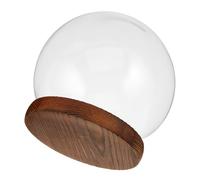 Operitacx Glass Display Dome with Wooden Base for Preserved Flowers and Ornaments, Elegant round Glass Cloche Cover with Effortless Replacement and Easy Maintenance, for Living Rooms