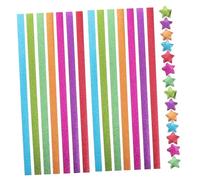 Operitacx Glitter Origami Paper Strips Star Folding Strips with Shiny Finish for DIY Crafts Friendly Precut Star Paper for Creative Scrapbooking and Decorative Art Projects