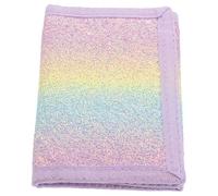 Operitacx Glitter Wallet with Coin Pocket and Zipper, Polyester Bifold Design with Multiple Storage Compartments for Safe Daily School Card Holder Use and