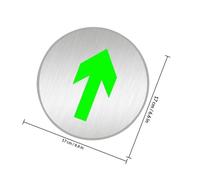 Operitacx Glow in The Dark Fire Evacuation Sign with Selfluminous Design, Stainless Steel Rectangular Emergency Exit Sign for Indoor and Outdoor Use