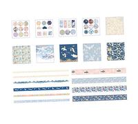 Operitacx Gold Blocking Crane Stickers Tape Self Adhesive Washi Tapes for Scrapbooking and Crafting Easy to Tear No Residue Portable Box for DIY Projects