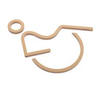 Operitacx Golden Acrylic Disabled Toilet Sign with Waterproof and Scratch-resistant Features for Washroom and Public Environments Suitable for Wheelchair Users and Unisex Accessibility