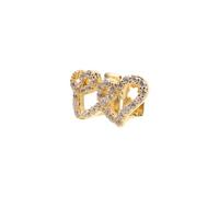 Operitacx Golden Copper Teeth Grill with Sparkling Zirconia Gems for Hip Hop Costume Accessories, Comfortable Fit and Unique Fashionable Style, for Performances and Parties
