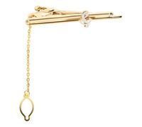 Operitacx Golden Music Note Tie Clip for Men Made of Copper, Stylish and Elegant Metal Necktie Clip That Securely Holds Tie, Easy to Use Accessory for Weddings and Anniversary Events