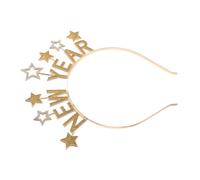 Operitacx Golden New Year Headband with Nonfading Crystal Letters and Comfort Fit Alloy Design for 2026 Spring Festival Party Favors and Group Photos Holiday Accessories