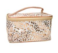 Operitacx Golden Polyester, for and Camping Everyday Use, Pu the Leather Please Note that This Product is Designed Meet Needs Modern Cosmetic Bag with Leopard Print Large Capacity