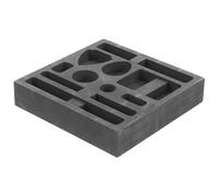 Operitacx Graphite Mold 4 Metal Casting 4 Jewelry Melting Oil Tank Mold with Creative Slot Design Durable Graphite Smelting Tool 3.9X3.9X0.8 Inch