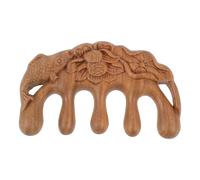 Operitacx Green Sandalwood Meridian Hair Comb with Scalp Massage Function Wooden Hair Detangling and Styling Tool for Relaxation