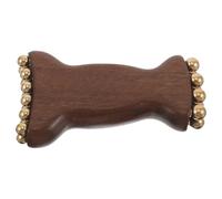 Operitacx Green Sandalwood Wood Facial Massager with Brass Beads Manual Face and Neck Massage Tool for Skin Absorption Tension Relief and Facial Sculpting