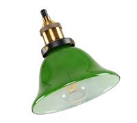 Operitacx Green Simple Style Ceiling Light Retro Industrial Style Hanging Light with Glass and Metal E27 Lightbulb Included Practical Design for Bar and Home Use