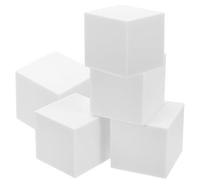 Operitacx Grey Foam Cube 2 Inch Smooth Unpainted Blank Polystyrene Block 6 Pack for Diy Craft Projects Home Decoration Party and School Use