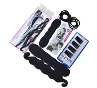 Operitacx Hair Styling Kit Hair Braiding Tools 9.45x4.72x1.57in DIY Hairstyle Easy to Use for Women Adults Party Yoga with Flannelette Plastic Iron Materials