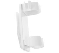 Operitacx Hair Tool Organizer Hair Dryer Rack White Plastic Wall Mounted 12.6x4.3x3.1inch Space-saving Multi-functional Storage Stylish Simple Bathroom Organizer for Brushes and Beauty Tools