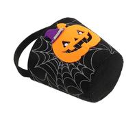 Operitacx Halloween Candy Bag with Handle Spooky Pumpkin Bat Design for Halloween Party Favors Treats Goody Fillers Bright Eye Catching Decor
