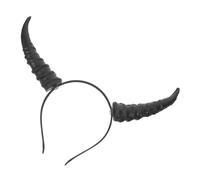Operitacx Halloween Devil Horns Headband Stays Securely in Place for Women Black Plastic Demon Horn Hair Hoop Not Easily Bent for Carnival Party and Group Costume Occasions