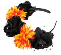 Operitacx Halloween Flower Headband Spider Cloth Headpiece for Party Wear